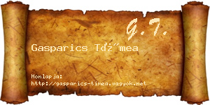 Gasparics Tímea névjegykártya